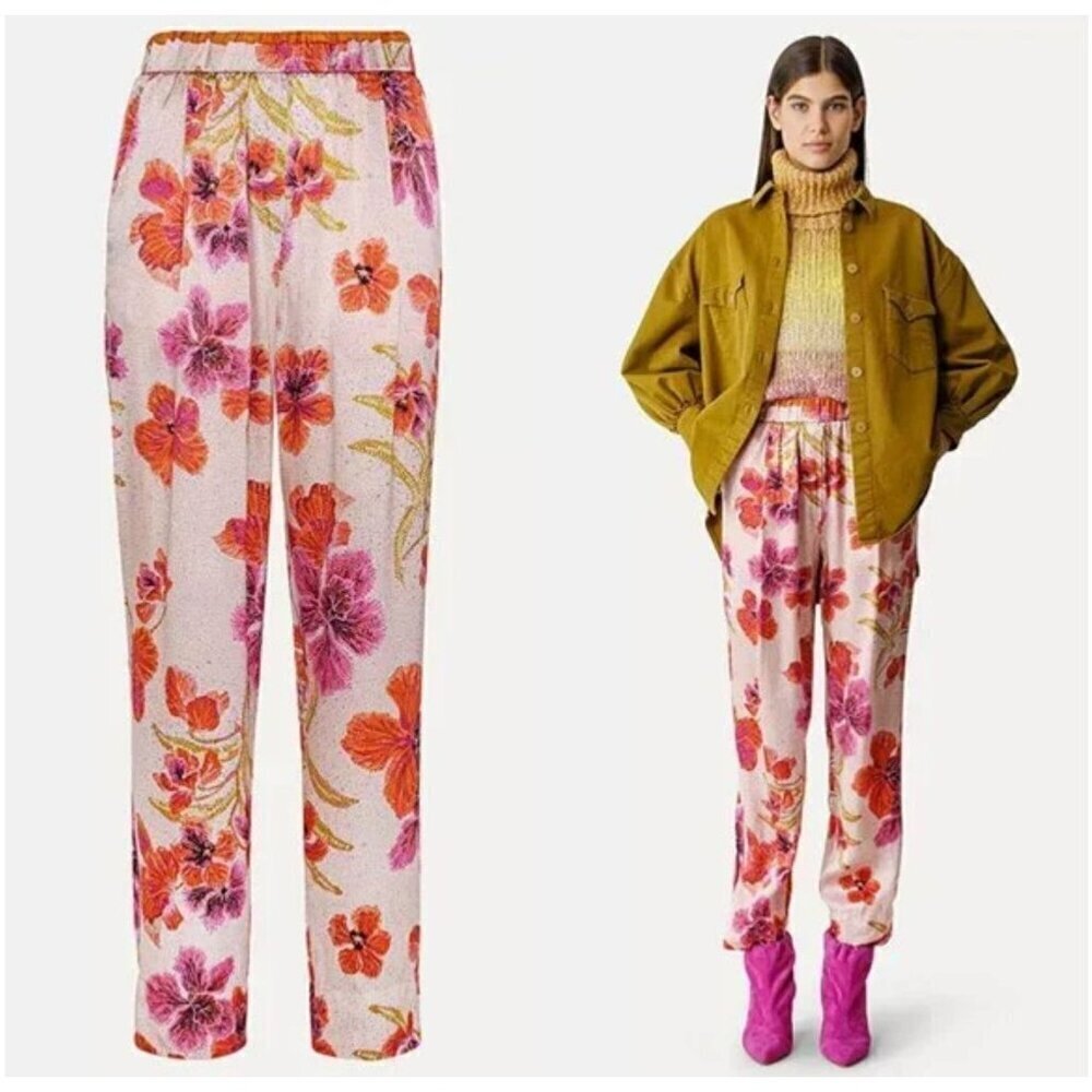Forte Forte Silk Satin Trouser Pants Orchidea Womens Size III US 8
